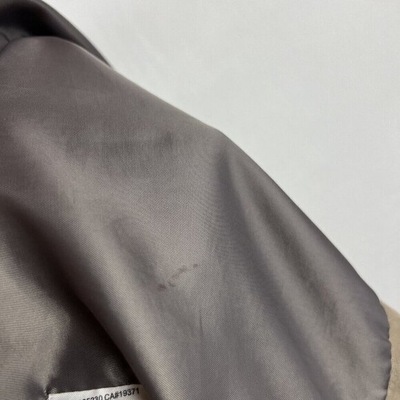 Joie Leather Jacket M Womens Beige Taupe Open Front Layered Hem Collarless - Picture 10 of 11